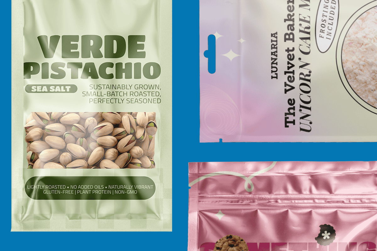 custom flat pouch packaging features